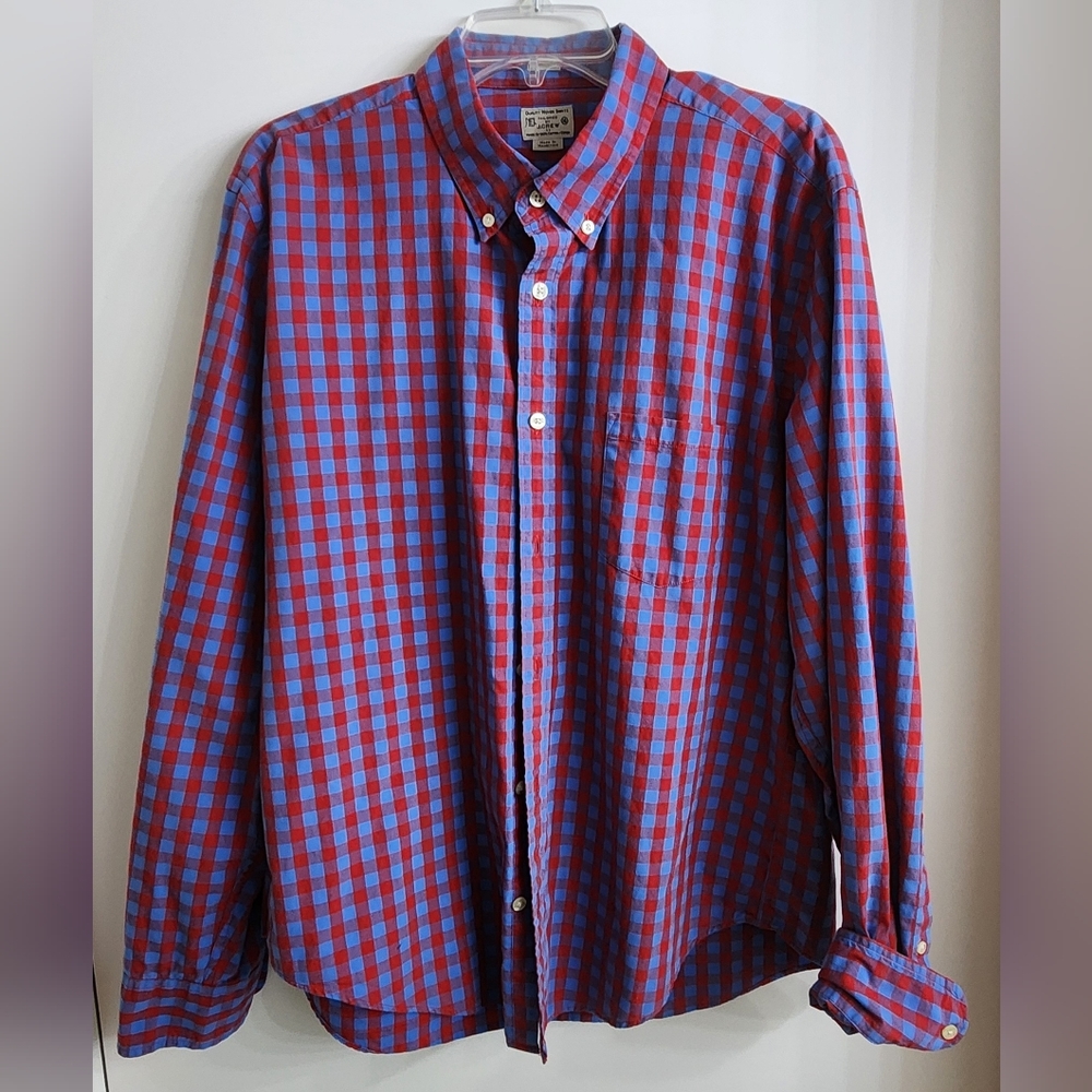 J Crew Long Sleeve Button Up/Down Pocket Shirt Slim Fit XL 100% Cotton NMC